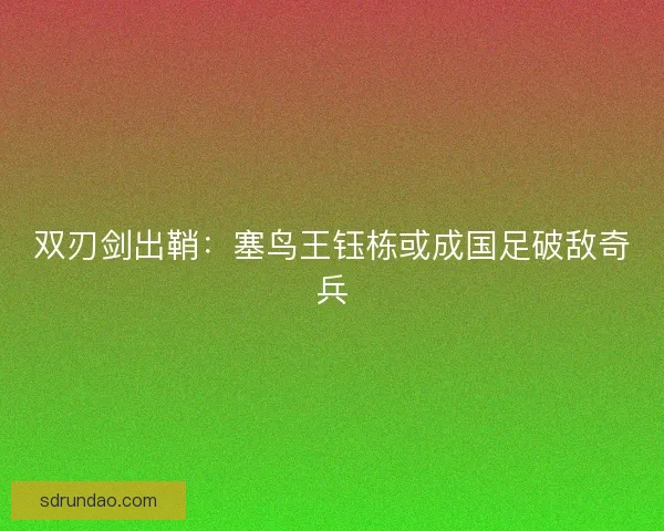 双刃剑出鞘：塞鸟王钰栋或成国足破敌奇兵